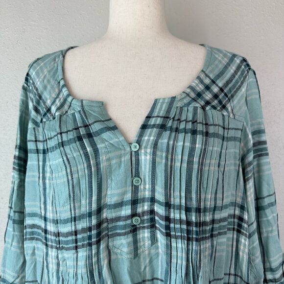 NWT Style and Co Women’s Flannel Top - Picture 2 of 6